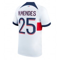 Dres Paris Saint-Germain Nuno Mendes #25 Preč 2023-24 Krátky Rukáv